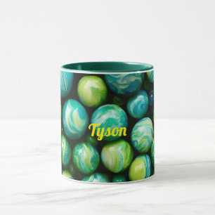 TYSON ~ Tasse personalisiert ~ Grüne Murmeltiere ~