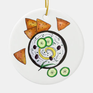 Tzatziki Griechisch Meze Dip Mittelmeer Food Griec Keramik Ornament