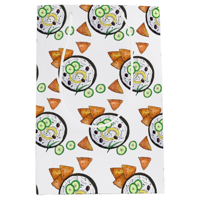 Tzatziki Griechisch Meze Dip Mittelmeer Food Griec Mittlere Geschenktüte (Vorderseite)