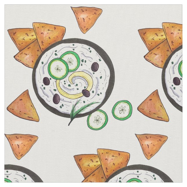 Tzatziki Griechisch Meze Dip Mittelmeer Food Griec Stoff (Nahaufnahme)