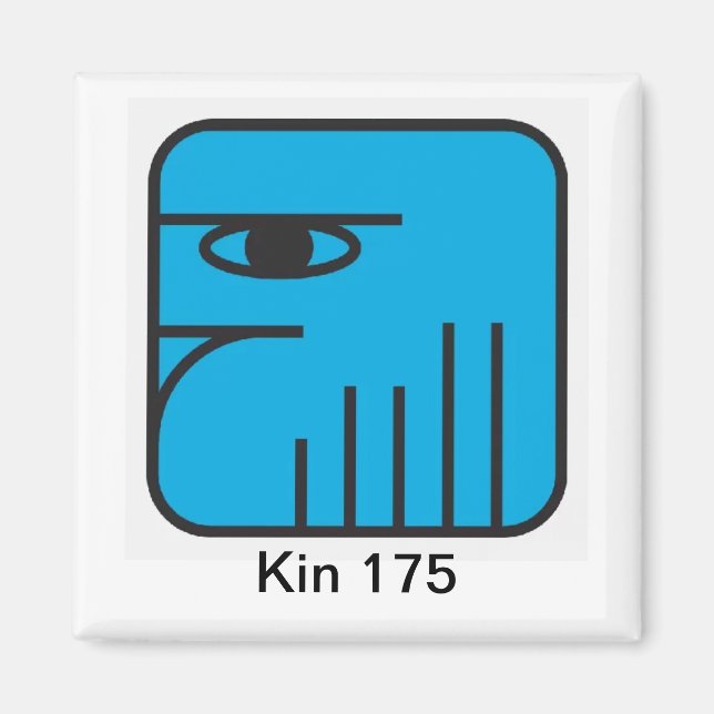 Tzolkin Aguia Azul Kin 175 Magnet (Vorne)