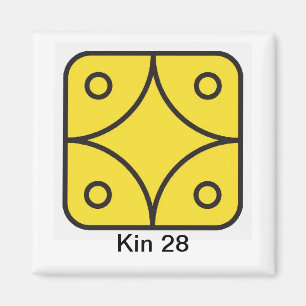 Tzolkin Estrela Amarela Kin 28 Magnet
