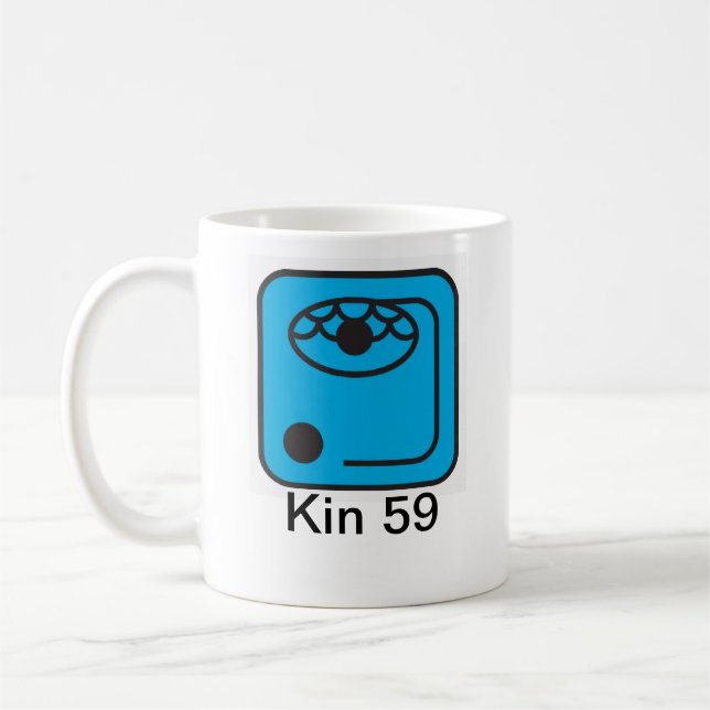 Tzolkin Tormenta Azul Kin 59 Kaffeetasse (Links)