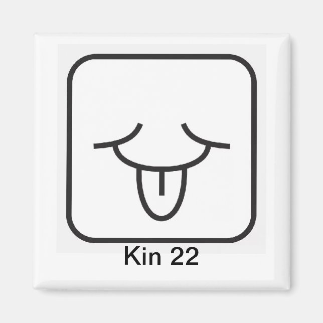 Tzolkin Vento Branco Kin 22 Magnet (Vorne)