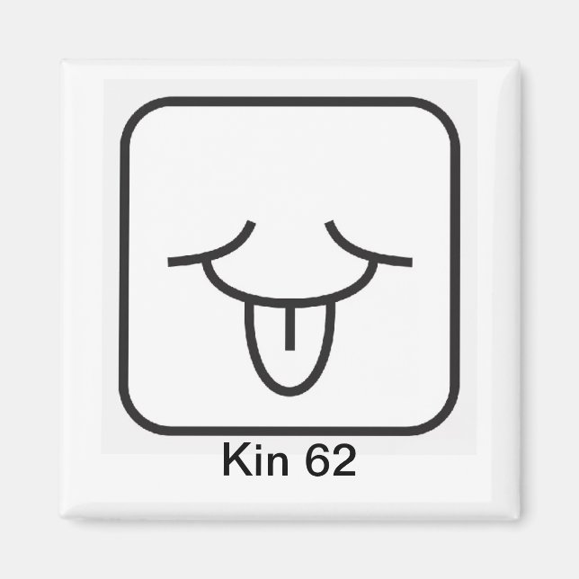 Tzolkin Vento Branco Kin 62 Magnet (Vorne)