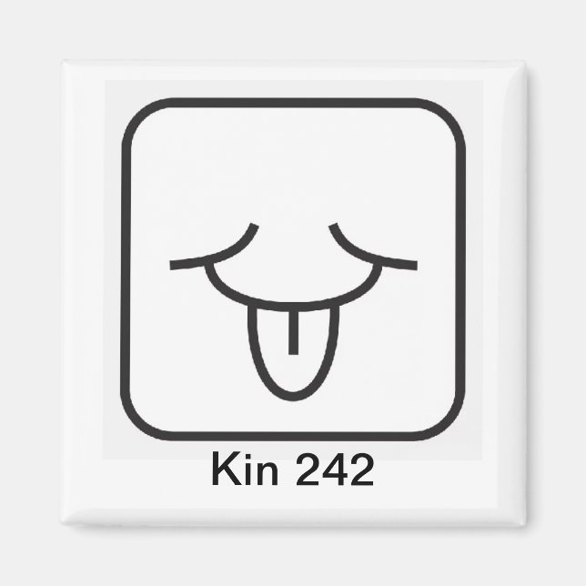 Tzolkin Vento Branco Kin Magnet (Vorne)