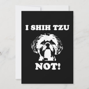 Tzu Lover  I Shih Tzu Not Funny Hund Dankeskarte