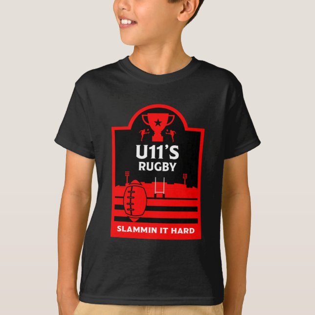 U11 Junior Rugby Players T - Shirt (Vorderseite)