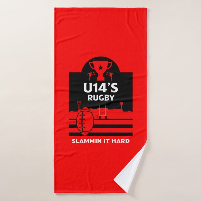 U14 Junior Rugby Spieler Badehandtuch (Badehandtuch)
