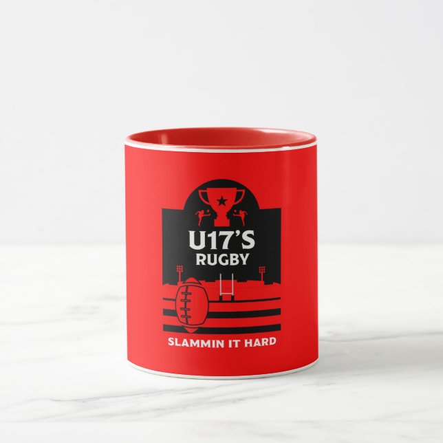 U17 Junior Rugby Spieler Tasse (Zentrum)