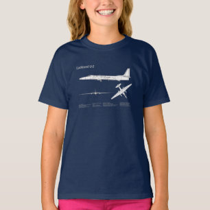 U-2 Dragon Lady - Airplane Blueprint Plans ABD T-Shirt