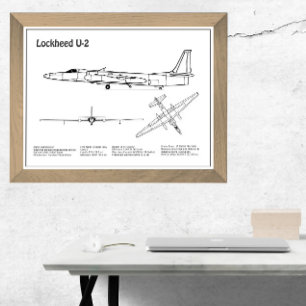 U-2 Dragon Lady - Airplane Blueprint Plans BD Fotodruck