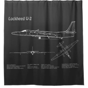 U-2 Dragon Lady - Flugzeugkonzepte PD Duschvorhang