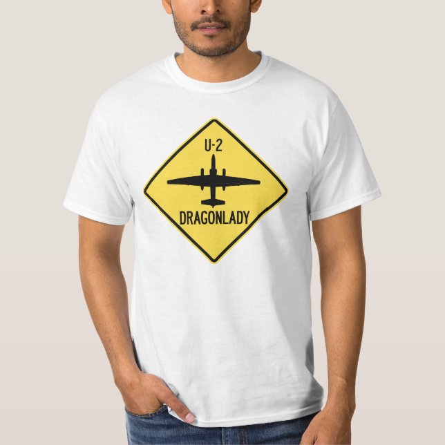 U-2 Dragonlady Vorsicht T-Shirt (Vorderseite)