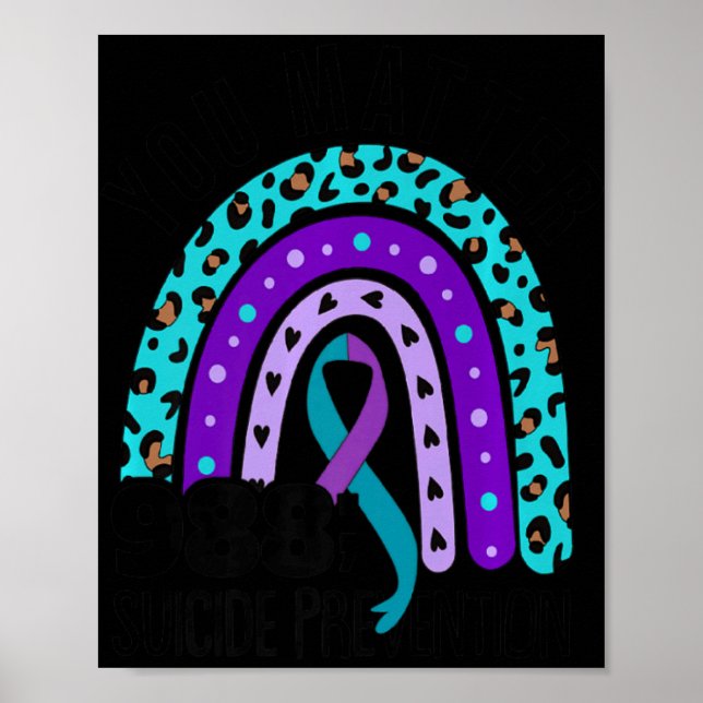 U 988 Love Heart Social Worker Suicide Prev  Poster (Vorne)