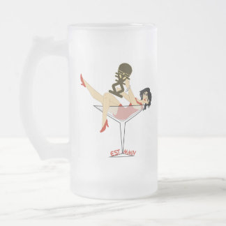 U.B.S Indycent mattierte Bier-Tasse Mattglas Bierglas