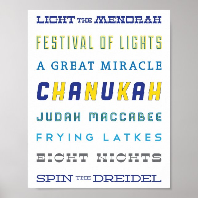 U-Bahn Art | Chanukah Poster (Vorne)