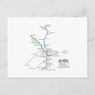 U-Bahn Baltimore Postkarte