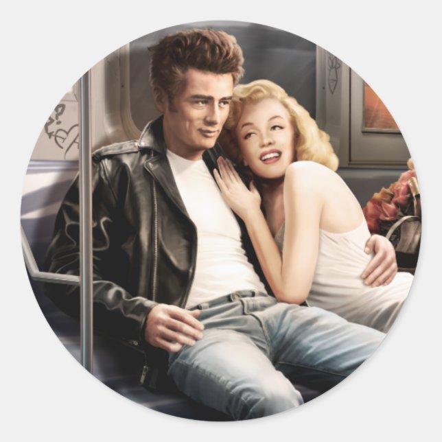 U-Bahn-Fahrer Runder Aufkleber (Vorderseite)