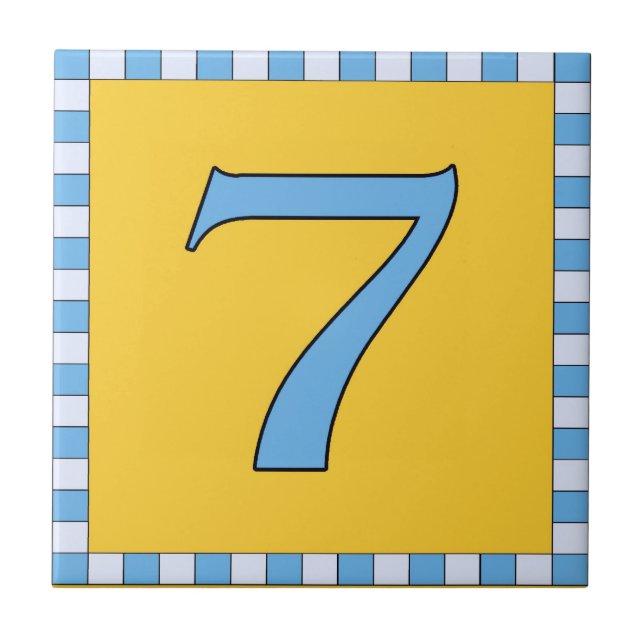 U-Bahn-Fliesen Karo 7 sieben Fliese (Vorderseite)