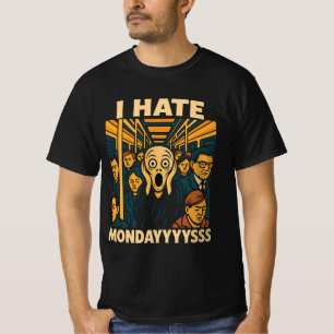 U-Bahn-Hauptverkehrszeit-Schrei-Hasse-Montage T-Shirt