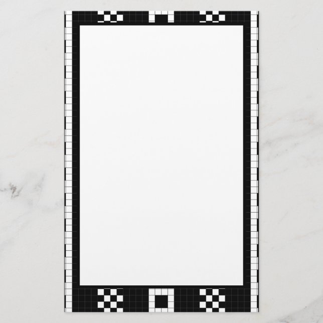 U-Bahn-Karierte Geometrien RL90 Briefpapier (Vorderseite)