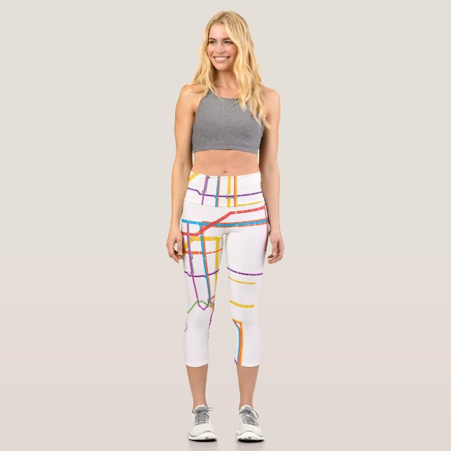 U-Bahn-Karte Capri Leggings (Vorderseite)