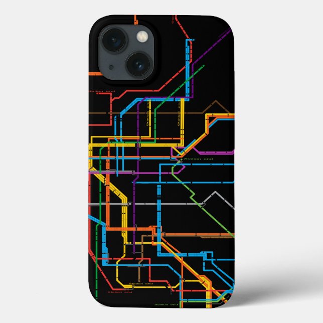 U-Bahn-Karte Case-Mate iPhone Hülle (Rückseite)