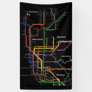 U-Bahn-Karte NY-Stadt Banner