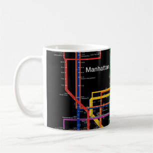 U-Bahn-Karte NY-Stadt Kaffeetasse