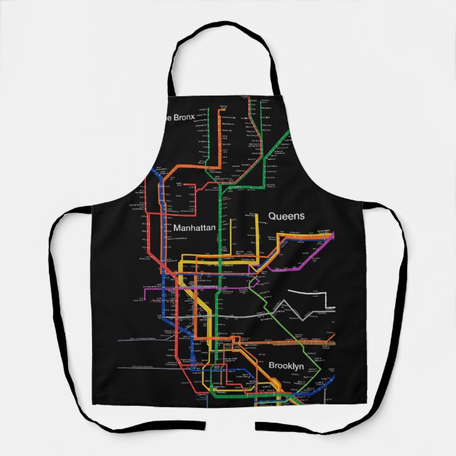 U-Bahn-Karte NY-Stadt Schürze (Vorderseite)