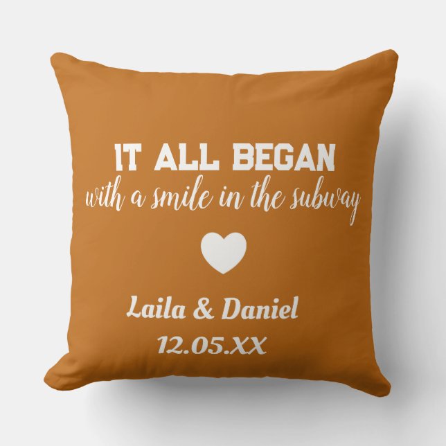 U-Bahn-Kissen für personalisierte Liebe - Name und Kissen (Vorderseite)