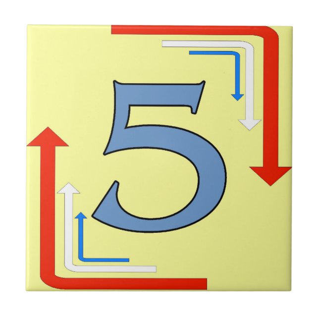 U-Bahn-Pfeile mit Rahmen 5 Fliese (Vorderseite)