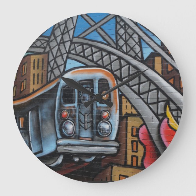 U-Bahn städtische Graffiti-Kunst Große Wanduhr (Vorderseite)