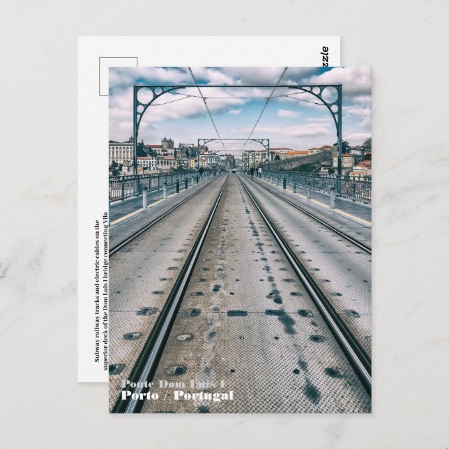 U-Bahn-Station Dom Luis I Brücke Oberdeck Postkarte (Vorne/Hinten)