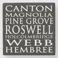 U-Bahn-Straßenschilder, Roswell, Georgia Marmorste