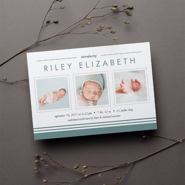 U-Bahn-Streifen Geburtsankündigung | Größe Ankündigung (Von Creator hochgeladen)