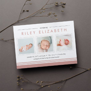 U-Bahn-Streifen Geburtsankündigung ROSE Ankündigung