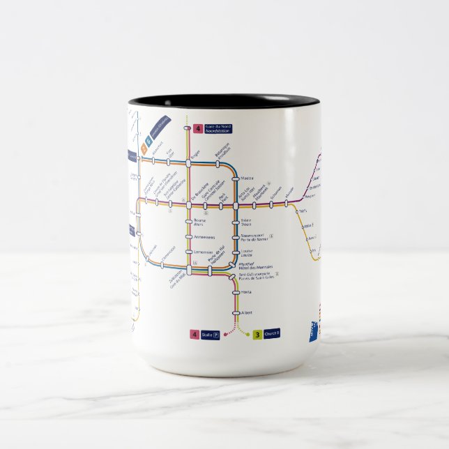 U-Bahn-Tasse Brusell Zweifarbige Tasse (Mittel)