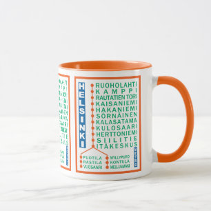 U-Bahn-Tasse in Helsinki Tasse
