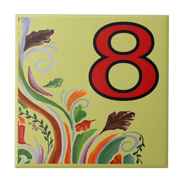 U-Bahn-Tiles floral 88 Fliese (Vorderseite)