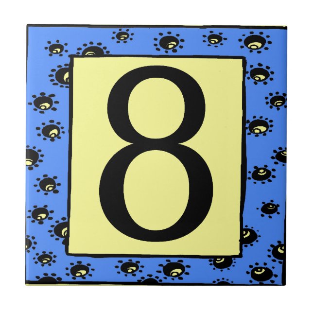 U-Bahn-Tiles mit blauen Rahmensteinen 8 Fliese (Vorderseite)