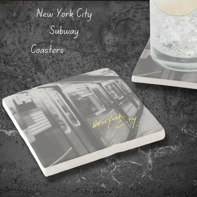 U-Bahn-Untersetzer New York City Steinuntersetzer (NYC Subway Coasters)