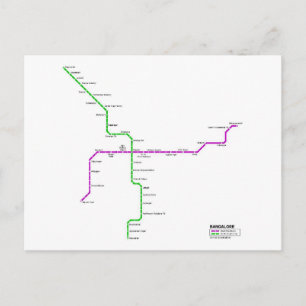 U-Bahn von Bangalore Postkarte