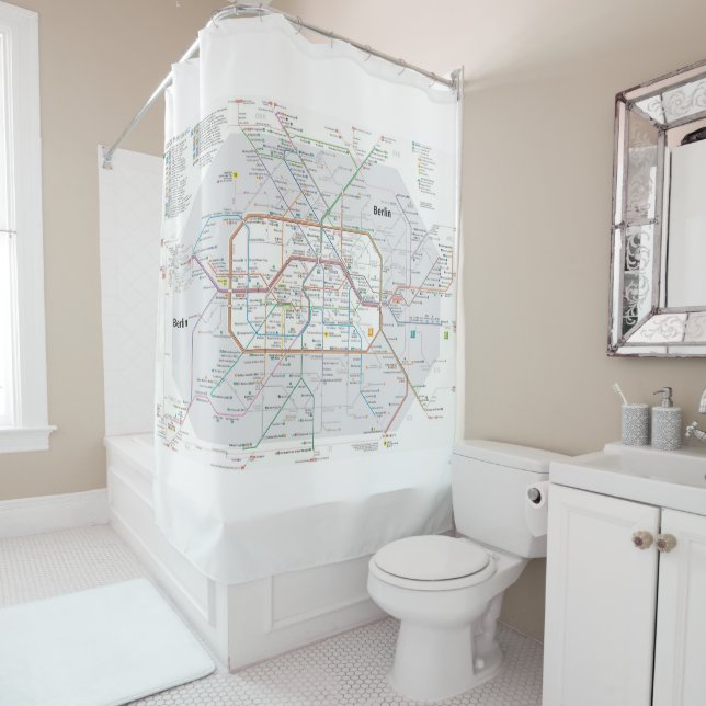 U-Bahn von Berlin Duschvorhang (Beispiel)