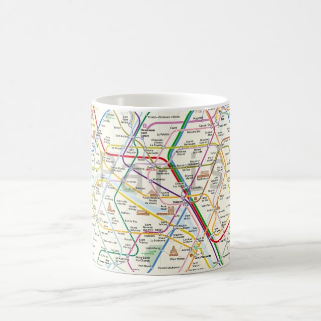 U-Bahn von Paris Kaffeetasse (Mittel)