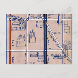 U-BAHNKARTE NEW YORK, 1940 2 POSTKARTE