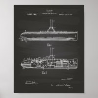 U-Boot 1919 Patent Kunst Tafelbild