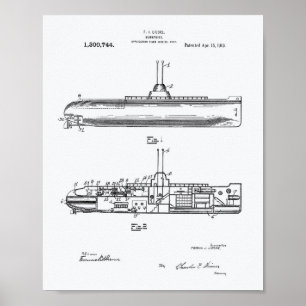 U-Boot 1919 Weißbuch zum Thema Patentkunst Poster