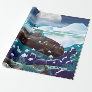 U-Boot-Arktis-Abenteuer Geschenkpapier